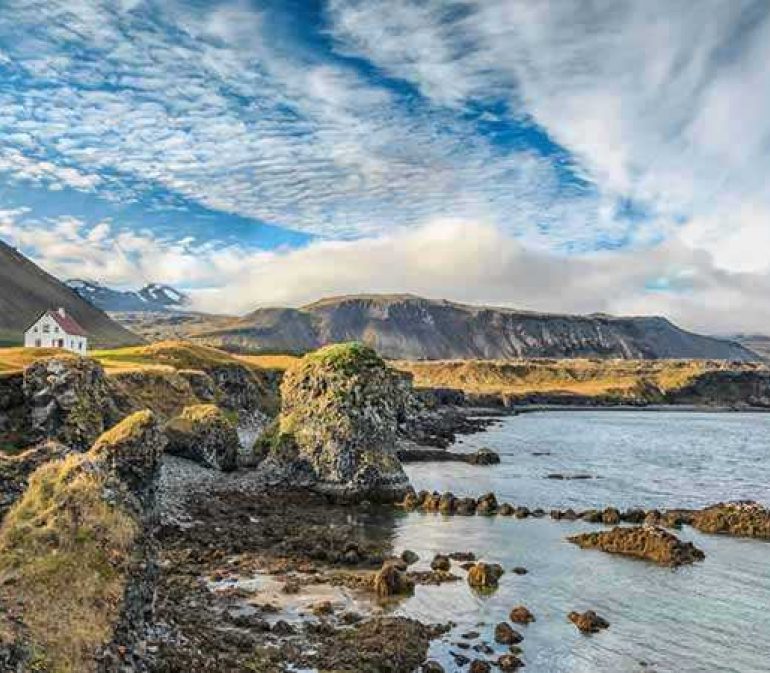 Ijsland Zomersfeer Met Huisje 1